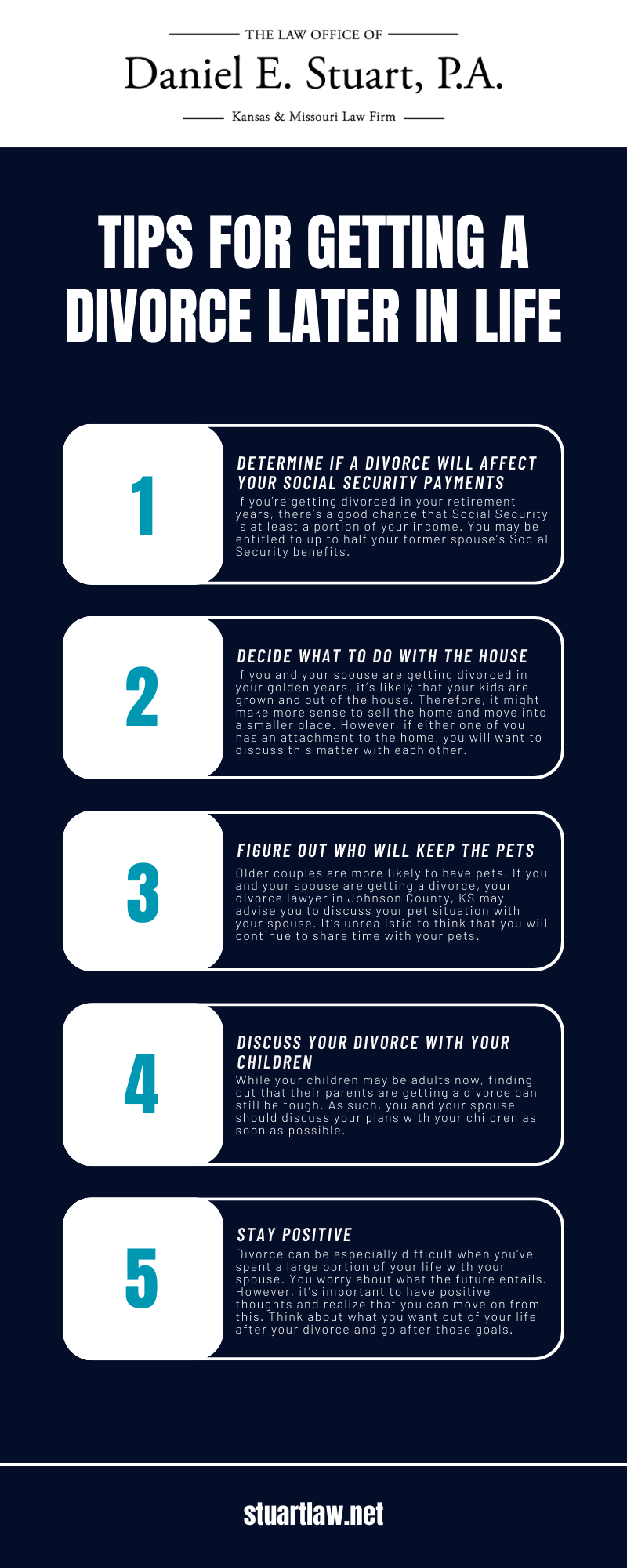Tips For Getting A Divorce Later In Life Infographic