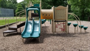 Playground set at Young's Park Overland Parks KS