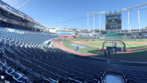 View of seats and field at Kauffman Stadium Kansas City, MO