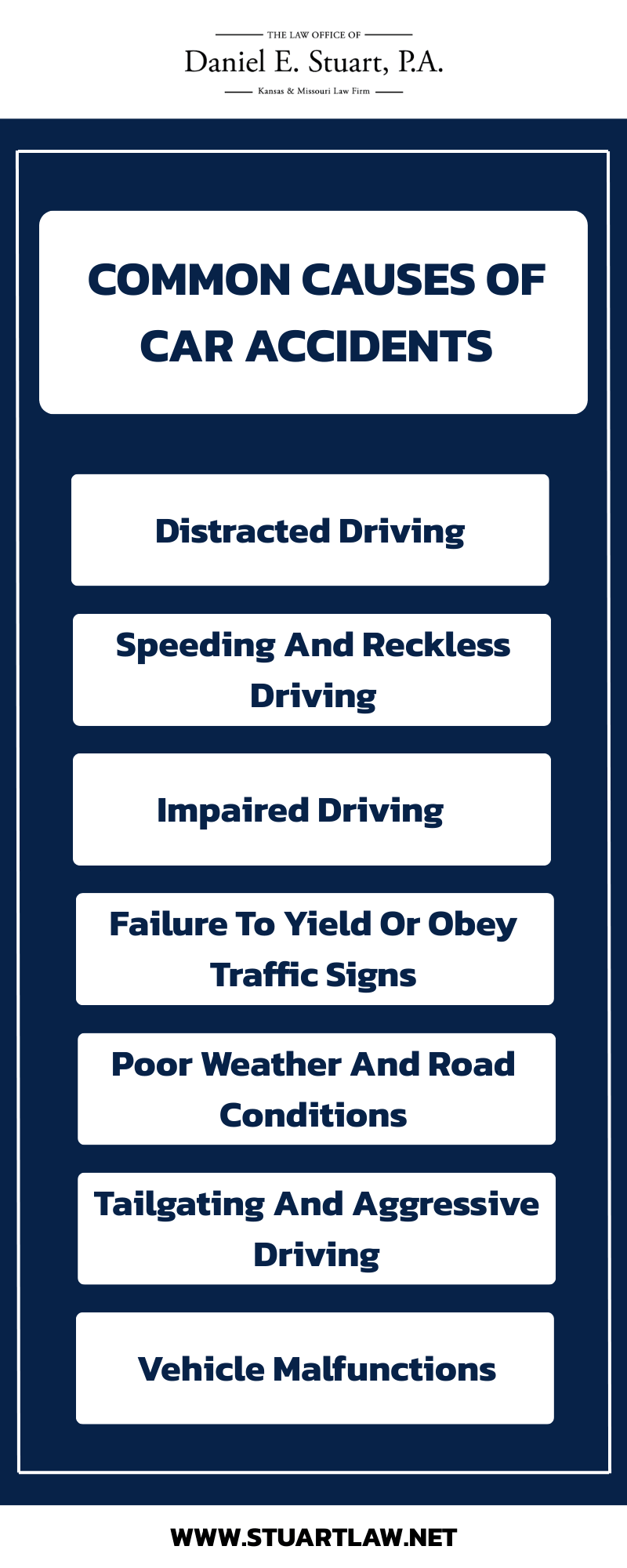 Common Causes Of Car Accidents Infographic